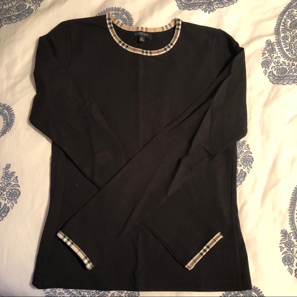 Burberry stretch LS tee size M